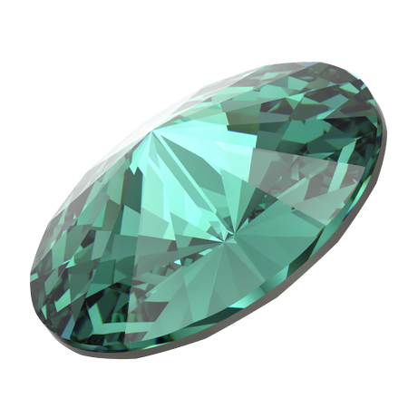 Dreamtime Crystal DC 1122 Rivoli Round Stone ReInvented Caribbean Green 12mm