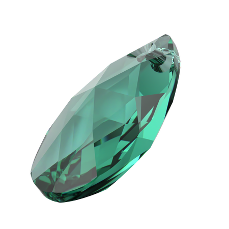 Dreamtime Crystal DC 6106 Pear Shaped Pendant ReInvented Caribbean Green 22mm