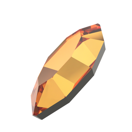 Dreamtime Crystal DC 2200 Navette Flat Back Dark Orange 4x2mm
