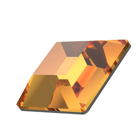 Dreamtime Crystal DC 2400 Square Flat Back Dark Orange 4mm