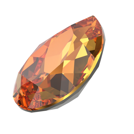Dreamtime Crystal DC 4320 Pear Shaped Fancy Stone Dark Orange 10x7mm
