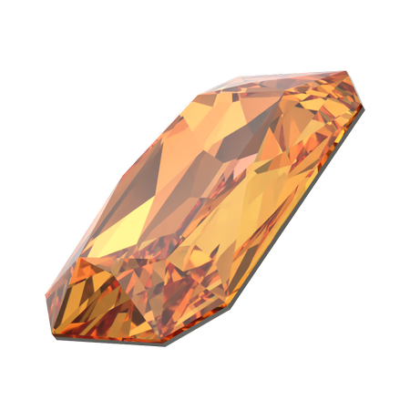 Dreamtime Crystal DC 4627 Large Rectangle Octagon Fancy Stone Dark Orange 27x18.5mm