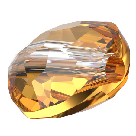 Dreamtime Crystal DC 5034 Thin Round Bead Dark Orange 6mm