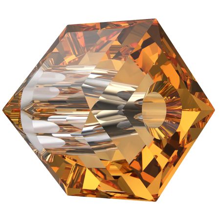 Dreamtime Crystal DC 5601 Cube Beads 4mm Dark Orange