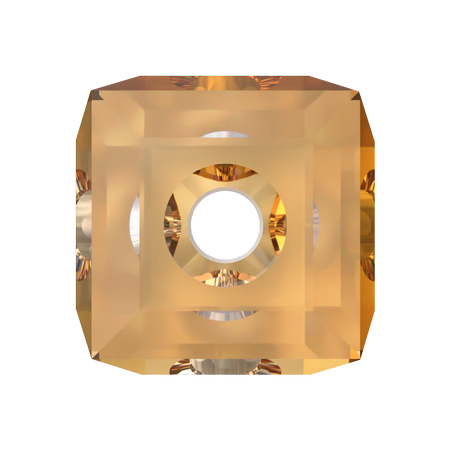 Dreamtime Crystal DC 5601 Cube Beads 4mm Dark Orange