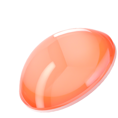 Dreamtime Crystal DC 2080 Flat Back Pearl Cabochon Crystal Electric Orange Ignite SS16