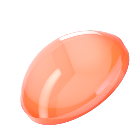 Dreamtime Crystal DC 2080 Flat Back Pearl Cabochon Crystal Electric Orange Ignite SS20