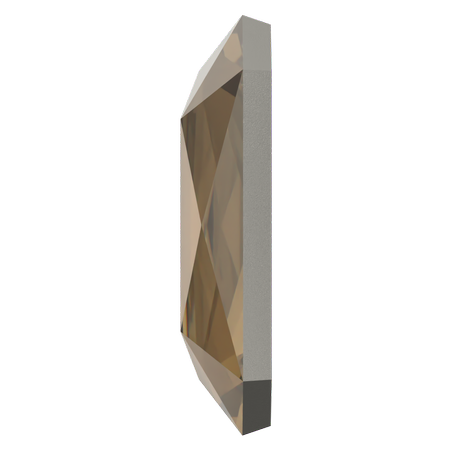 Dreamtime Crystal DC 2602 Emerald Cut Flatback Crystal Bronze 3.7x2.5mm