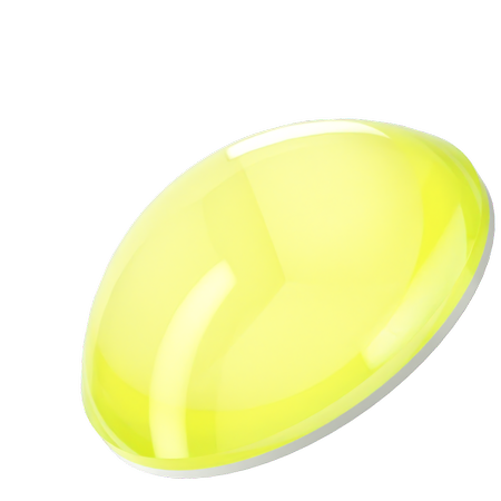 Dreamtime Crystal DC 2080 Flat Back Pearl Cabochon Crystal Electric Yellow Ignite SS34