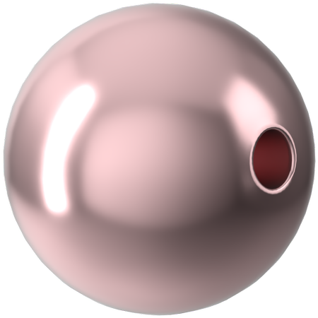 Dreamtime Crystal DC 5810 Round Pearl Bead Vintage Rose 5mm