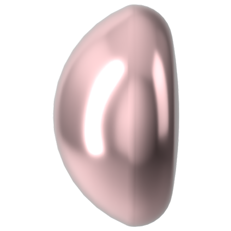 Dreamtime Crystal DC 5817 1/2 Drilled Cabochon Pearl Vintage Rose 8mm