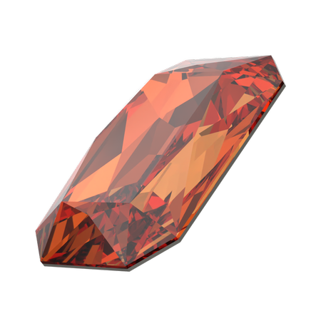 Swarovski 4627 Large Rectangle Octagon Fancy Stone Persian Red 27x18.5mm