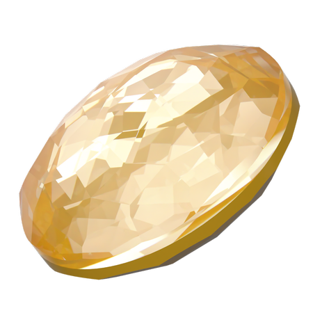 Dreamtime Crystal DC 1383 Thin Round Stone Crystal Tuscan Yellow Lux 14mm
