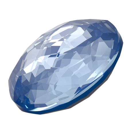 Dreamtime Crystal DC 1383 Thin Round Stone Crystal Blue Muse Lux 10mm