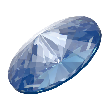Dreamtime Crystal DC 1122 Rivoli Round Stone Crystal Blue Muse Lux 14mm
