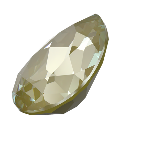 Dreamtime Crystal DC 4320 Pear Shaped Fancy Stone Crystal Herbal Green Lux 14x10mm