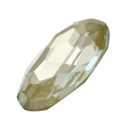 Dreamtime Crystal DC 4127 Large Oval Fancy Stone Crystal Herbal Green Lux 30x22mm