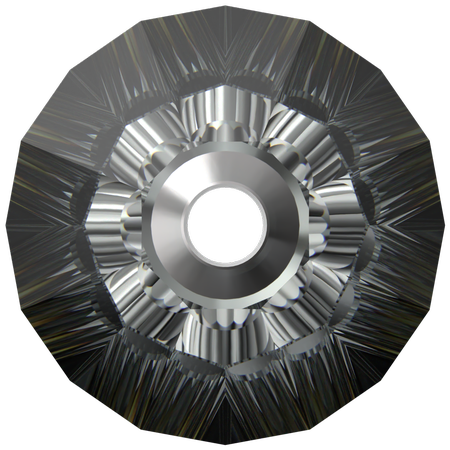 Dreamtime Crystal DC 5305 Squished Bicone Bead Crystal Silver Night 5mm