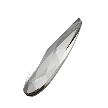 Swarovski 2304 Raindrop Flat Back Crystal Urban Grey 14x3.9mm