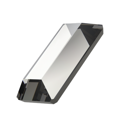 Dreamtime Crystal DC 2510 Baguette Flat Back Crystal Urban Grey 3.7x1.9mm