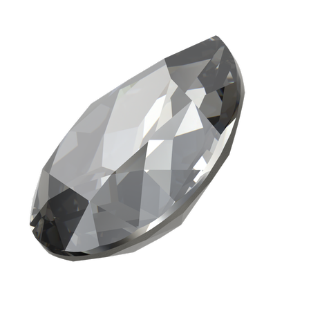 Dreamtime Crystal DC 4320 Pear Shaped Fancy Stone Crystal Urban Grey 8x6mm