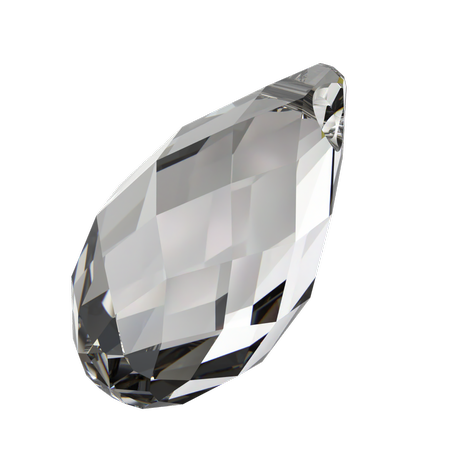 Swarovski 6010 Briolette Pendant Crystal Urban Grey 11x5.5mm