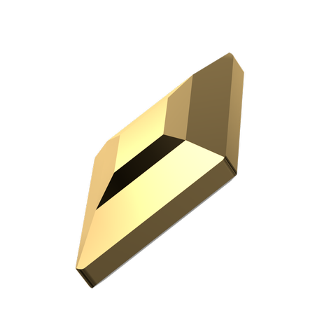 Swarovski 2773 Diamond Shape Flat Back Crystal Aurum 6.6x3.9mm