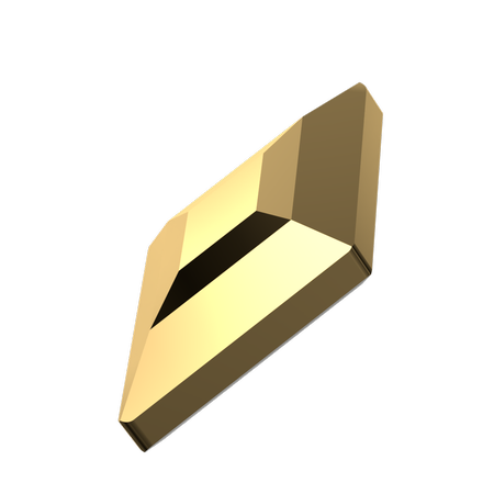 Swarovski 2773 Diamond Shape Flat Back Crystal Aurum 9.9x5.9mm