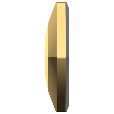 Swarovski 2773 Diamond Shape Flat Back Crystal Aurum 9.9x5.9mm