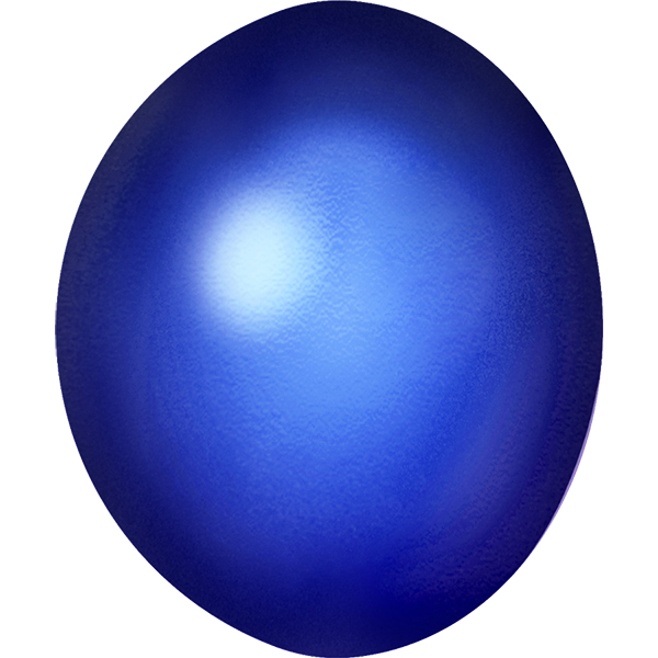 Swarovski 5817 1/2 Drilled Cabochon Pearl Iridescent Dark Blue 6mm