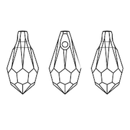 Dreamtime Crystal DC DC 6000 Teardrop Pendant Crystal AB 22x11mm