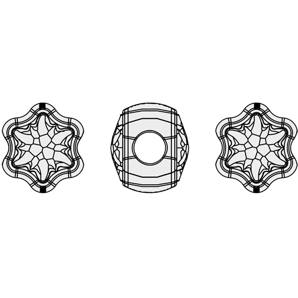 Swarovski 81961 - Becharmed Edelweiss Bead Crystal AB