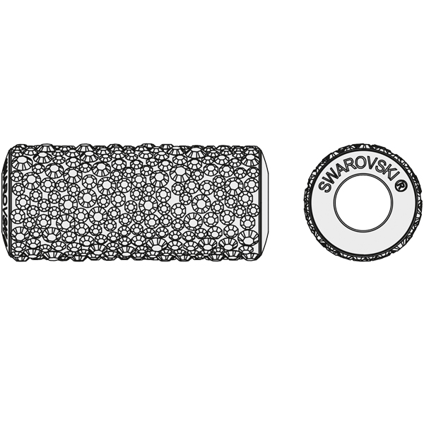 Swarovski 81974 - Becharmed Pave Leopard Bead Jet, Lt Colorado Topaz, Lt Smoked Topaz, Golden Shadow