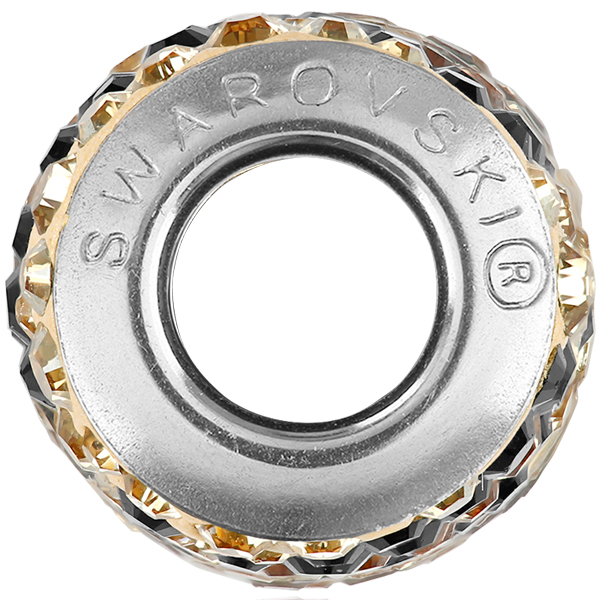 Swarovski 81974 - Becharmed Pave Leopard Bead Jet, Lt Colorado Topaz, Lt Smoked Topaz, Golden Shadow