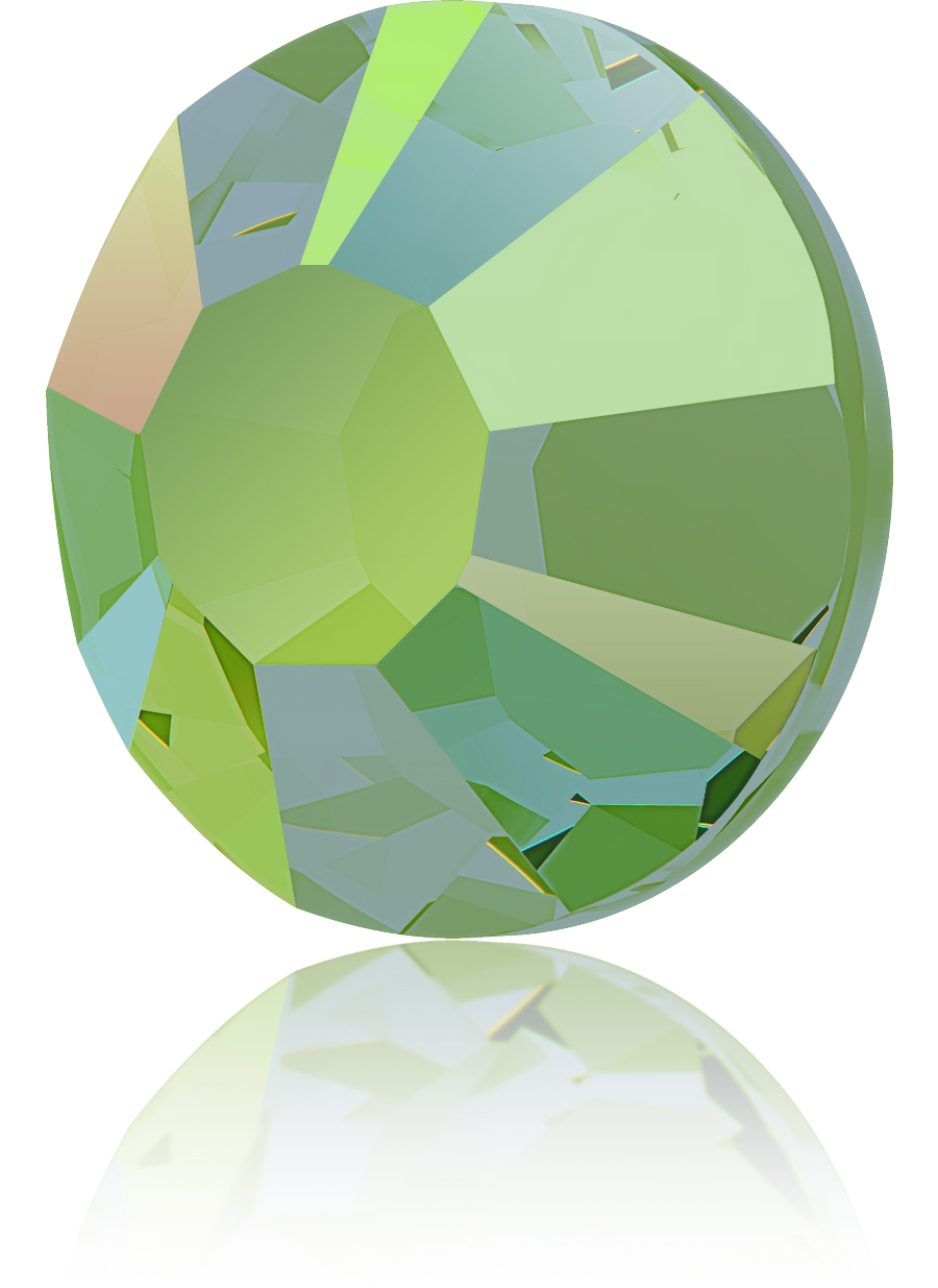 Alora Flatback Rhinestones 12ss Peridot AB
