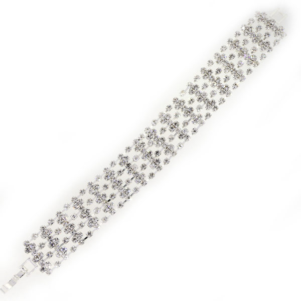 Tennis Rhinestone Bracelet w/Crystals
