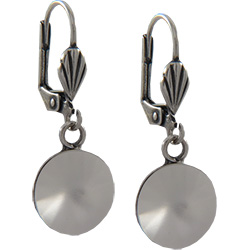 Empty Jewelry Earrings Setting for Dreamtime Crystal 1122 14 mm. Pair.