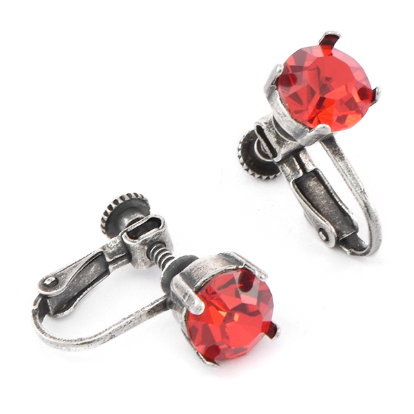 39ss Clip On Screw Back Earring base Antique Silver Dreamtime Creations