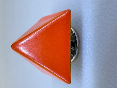 Screw Back Pyramid Spike 13 x 9mm Neon Orange