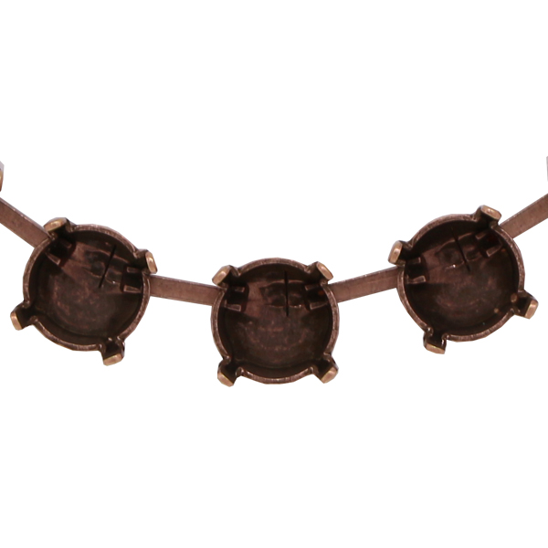 Empty ss39 Rivoli Round Necklace 22 Box Copper Ox Chain