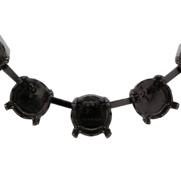 Empty ss39 Rivoli Round Necklace 33 Box Hematite Chain