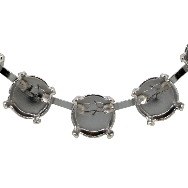 Empty ss39 Rivoli Round Necklace 22 Box Rhodium Chain