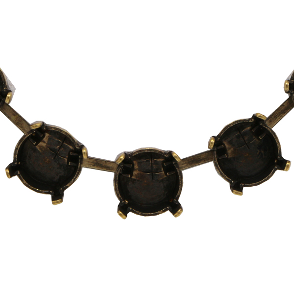 Empty ss39 Rivoli Round Necklace 38 Box Brass Ox Chain