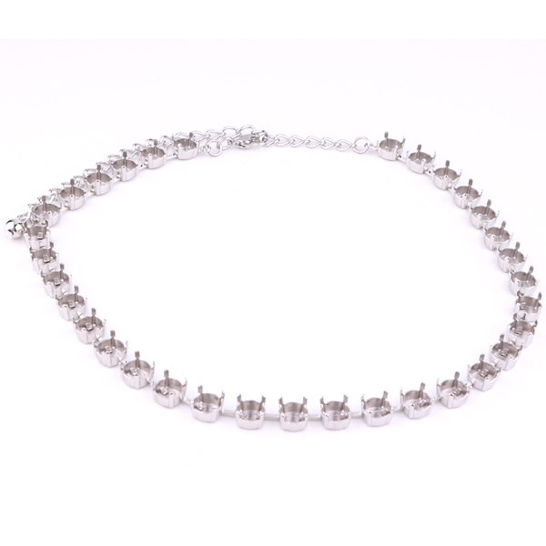 Empty ss39 Rivoli Round Necklace 33 Box Rhodium Chain