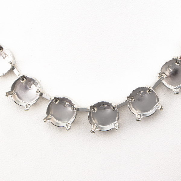 Empty ss47 with 32 Boxes Round Necklace Rhodium
