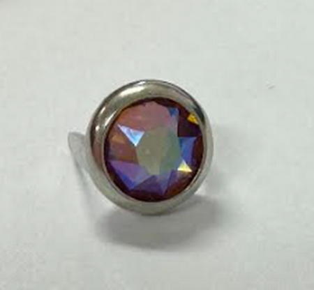 Dreamtime Crystal Bling in the Ring Pre-Set Rhinestones ss34 Topaz Shimmer/Silver