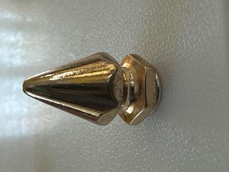 Screw Back Hexagon Spike 17.5mm Rose Gold