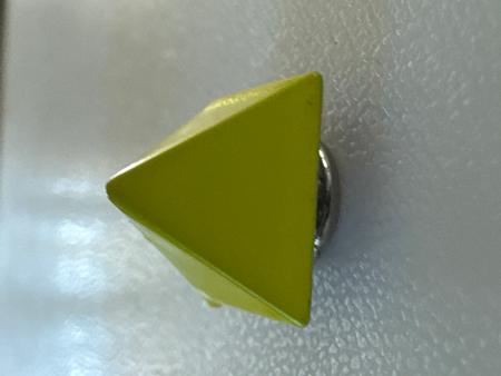 Screw Back Pyramid Spike 13 x 9mm Neon Yellow