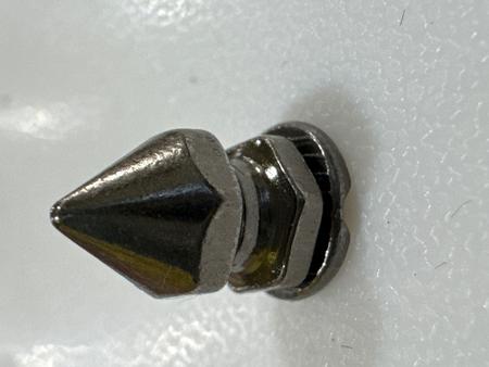 Screw Back Hexagon Spike 11.5x6mm Gunmetal