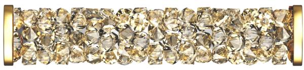 Swarovski 5950 Fine Rocks Tube with ending Crystal Golden Shadow / Gold 30mm